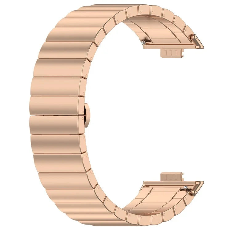 KALEBOL For Huawei Watch Fit 3 Stainless Steel Watch Strap Metal Bow Buckle Wrist Band