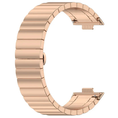 KALEBOL For Huawei Watch Fit 3 Stainless Steel Watch Strap Metal Bow Buckle Wrist Band