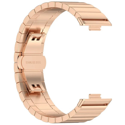 KALEBOL For Huawei Watch Fit 3 Stainless Steel Watch Strap Metal Bow Buckle Wrist Band