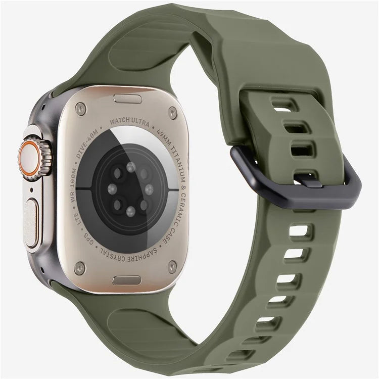 KALEBOL For Apple Watch 10 46mm / Ultra 2 / Ultra 49mm / 9 8 7 45mm / SE (2023) SE (2022) SE 6 5 4 44mm / 3 2 1 42mm Silicone Sport Watch Strap