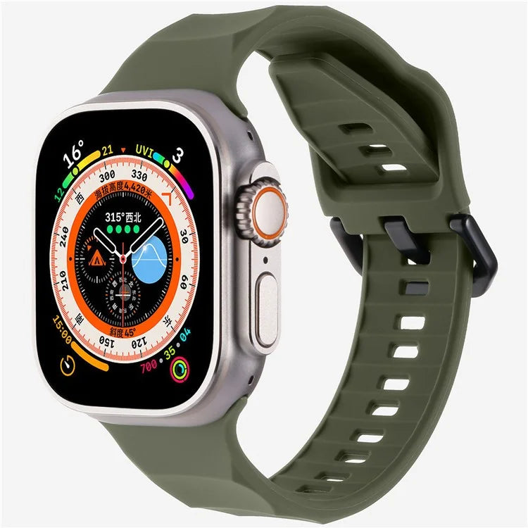 KALEBOL For Apple Watch 10 46mm / Ultra 2 / Ultra 49mm / 9 8 7 45mm / SE (2023) SE (2022) SE 6 5 4 44mm / 3 2 1 42mm Silicone Sport Watch Strap