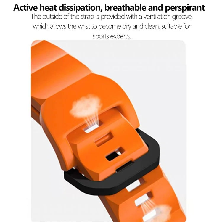 KALEBOL For Apple Watch 10 46mm / Ultra 2 / Ultra 49mm / 9 8 7 45mm / SE (2023) SE (2022) SE 6 5 4 44mm / 3 2 1 42mm Silicone Sport Watch Strap