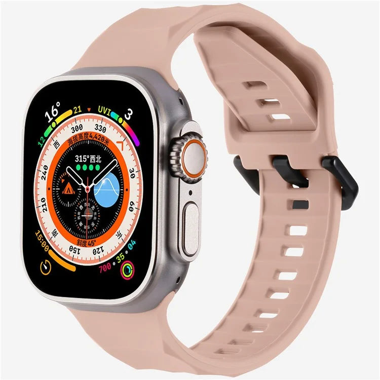 KALEBOL For Apple Watch 10 46mm / Ultra 2 / Ultra 49mm / 9 8 7 45mm / SE (2023) SE (2022) SE 6 5 4 44mm / 3 2 1 42mm Silicone Sport Watch Strap