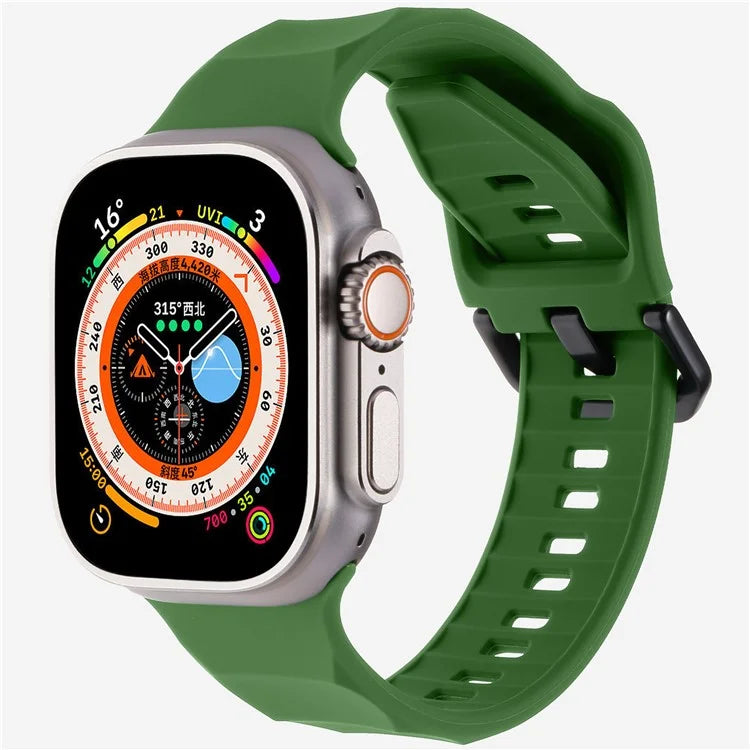 KALEBOL For Apple Watch 10 46mm / Ultra 2 / Ultra 49mm / 9 8 7 45mm / SE (2023) SE (2022) SE 6 5 4 44mm / 3 2 1 42mm Silicone Sport Watch Strap