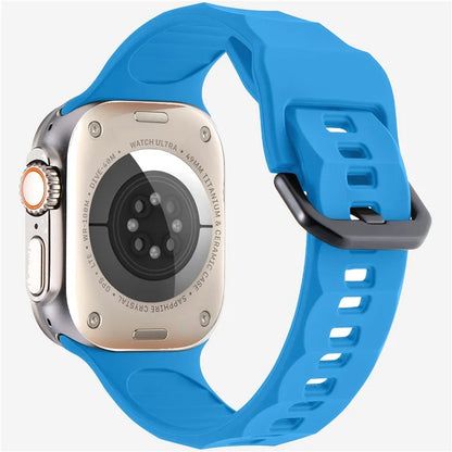 KALEBOL For Apple Watch 10 46mm / Ultra 2 / Ultra 49mm / 9 8 7 45mm / SE (2023) SE (2022) SE 6 5 4 44mm / 3 2 1 42mm Silicone Sport Watch Strap