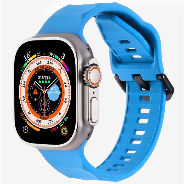 KALEBOL For Apple Watch 10 46mm / Ultra 2 / Ultra 49mm / 9 8 7 45mm / SE (2023) SE (2022) SE 6 5 4 44mm / 3 2 1 42mm Silicone Sport Watch Strap