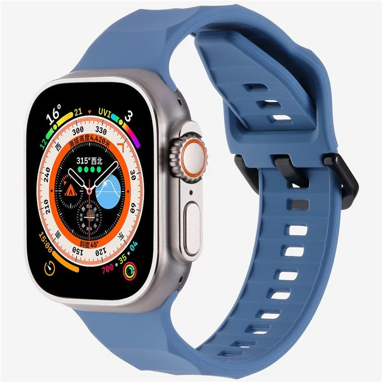 KALEBOL For Apple Watch 10 46mm / Ultra 2 / Ultra 49mm / 9 8 7 45mm / SE (2023) SE (2022) SE 6 5 4 44mm / 3 2 1 42mm Silicone Sport Watch Strap
