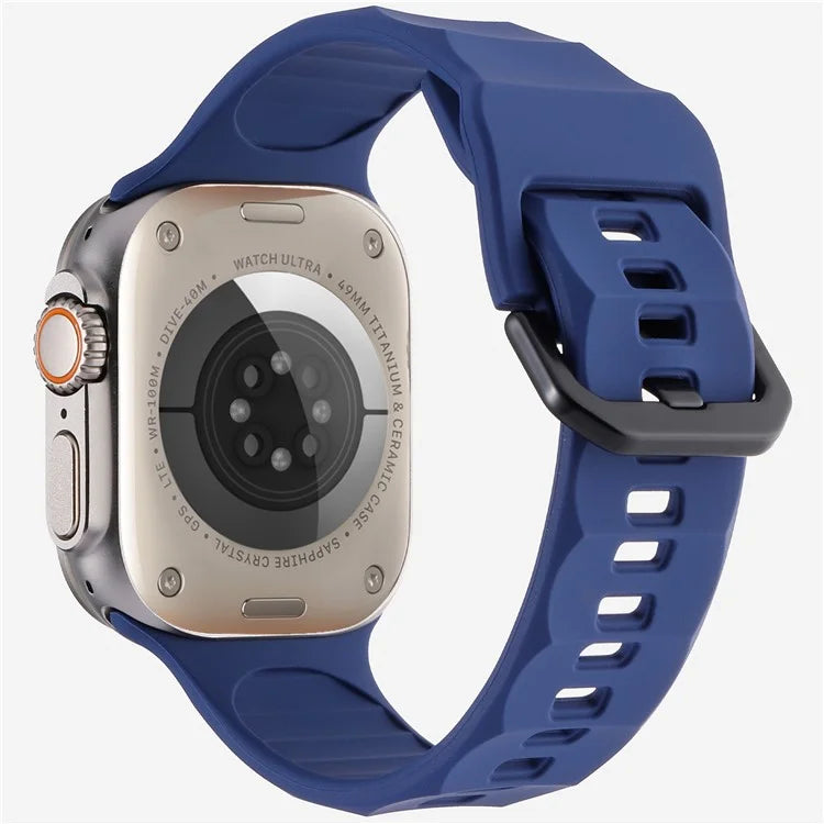 KALEBOL For Apple Watch 10 46mm / Ultra 2 / Ultra 49mm / 9 8 7 45mm / SE (2023) SE (2022) SE 6 5 4 44mm / 3 2 1 42mm Silicone Sport Watch Strap