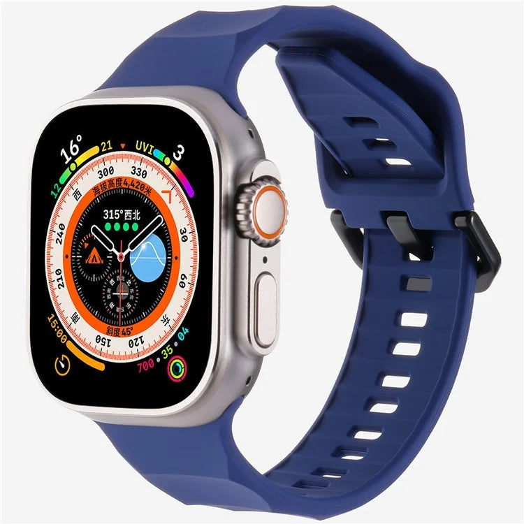 KALEBOL For Apple Watch 10 46mm / Ultra 2 / Ultra 49mm / 9 8 7 45mm / SE (2023) SE (2022) SE 6 5 4 44mm / 3 2 1 42mm Silicone Sport Watch Strap