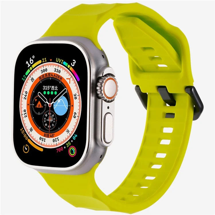 KALEBOL For Apple Watch 10 46mm / Ultra 2 / Ultra 49mm / 9 8 7 45mm / SE (2023) SE (2022) SE 6 5 4 44mm / 3 2 1 42mm Silicone Sport Watch Strap
