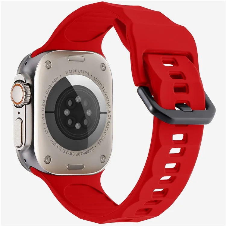KALEBOL For Apple Watch Series 10 42mm / 9 8 7 41mm / SE (2023) SE (2022) SE 6 5 4 40mm / 3 2 1 38mm Watch Band Silicone Strap