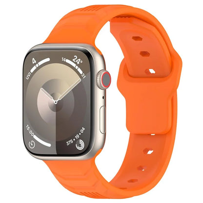 KALEBOL For Apple Watch Series 10 42mm / 9 8 7 41mm / SE (2023) SE (2022) SE 6 5 4 40mm / 3 2 1 38mm Silicone Watch Band Vertical Strip Texture