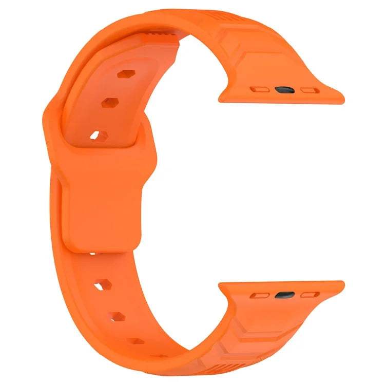 KALEBOL For Apple Watch Series 10 42mm / 9 8 7 41mm / SE (2023) SE (2022) SE 6 5 4 40mm / 3 2 1 38mm Silicone Watch Band Vertical Strip Texture
