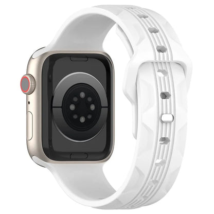 KALEBOL For Apple Watch Series 10 42mm / 9 8 7 41mm / SE (2023) SE (2022) SE 6 5 4 40mm / 3 2 1 38mm Silicone Watch Band Vertical Strip Texture