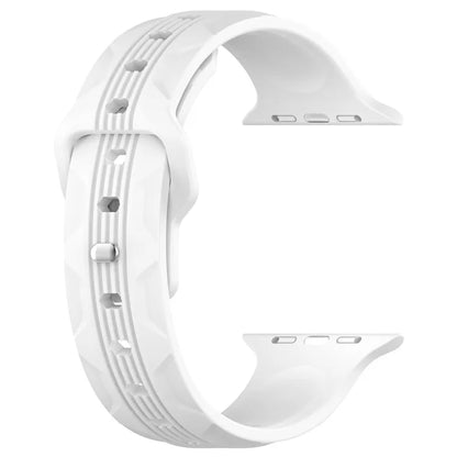 KALEBOL For Apple Watch Series 10 42mm / 9 8 7 41mm / SE (2023) SE (2022) SE 6 5 4 40mm / 3 2 1 38mm Silicone Watch Band Vertical Strip Texture