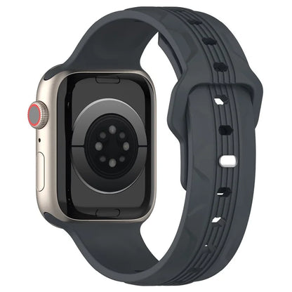 KALEBOL For Apple Watch Series 10 42mm / 9 8 7 41mm / SE (2023) SE (2022) SE 6 5 4 40mm / 3 2 1 38mm Silicone Watch Band Vertical Strip Texture