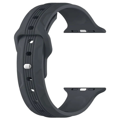 KALEBOL For Apple Watch Series 10 42mm / 9 8 7 41mm / SE (2023) SE (2022) SE 6 5 4 40mm / 3 2 1 38mm Silicone Watch Band Vertical Strip Texture