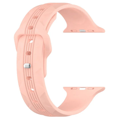 KALEBOL For Apple Watch Series 10 42mm / 9 8 7 41mm / SE (2023) SE (2022) SE 6 5 4 40mm / 3 2 1 38mm Silicone Watch Band Vertical Strip Texture