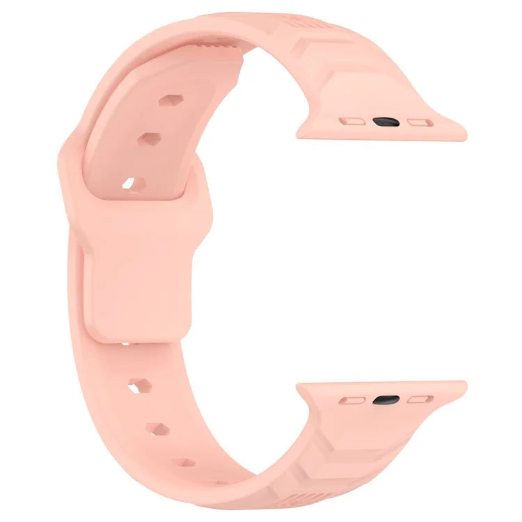 KALEBOL For Apple Watch Series 10 42mm / 9 8 7 41mm / SE (2023) SE (2022) SE 6 5 4 40mm / 3 2 1 38mm Silicone Watch Band Vertical Strip Texture