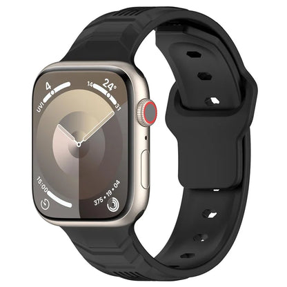 KALEBOL For Apple Watch Series 10 42mm / 9 8 7 41mm / SE (2023) SE (2022) SE 6 5 4 40mm / 3 2 1 38mm Silicone Watch Band Vertical Strip Texture