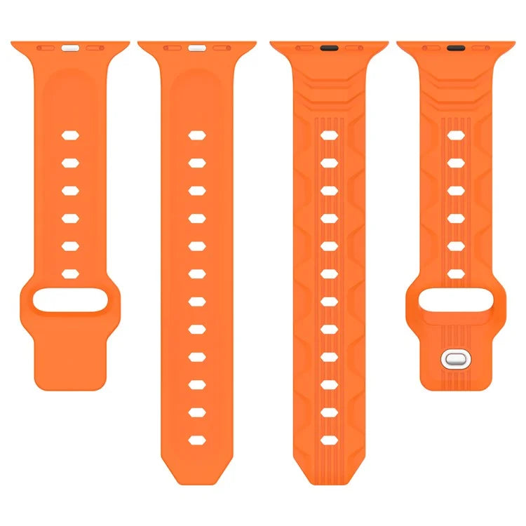 KALEBOL For Apple Watch Series 10 42mm / 9 8 7 41mm / SE (2023) SE (2022) SE 6 5 4 40mm / 3 2 1 38mm Silicone Watch Band Vertical Strip Texture