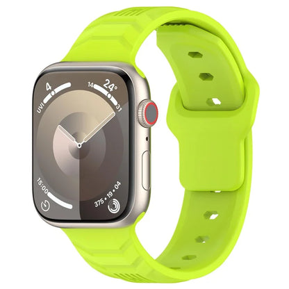 KALEBOL For Apple Watch Series 10 42mm / 9 8 7 41mm / SE (2023) SE (2022) SE 6 5 4 40mm / 3 2 1 38mm Silicone Watch Band Vertical Strip Texture
