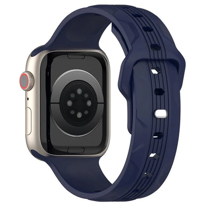 KALEBOL For Apple Watch Series 10 42mm / 9 8 7 41mm / SE (2023) SE (2022) SE 6 5 4 40mm / 3 2 1 38mm Silicone Watch Band Vertical Strip Texture