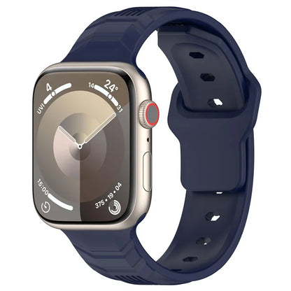 KALEBOL For Apple Watch Series 10 42mm / 9 8 7 41mm / SE (2023) SE (2022) SE 6 5 4 40mm / 3 2 1 38mm Silicone Watch Band Vertical Strip Texture