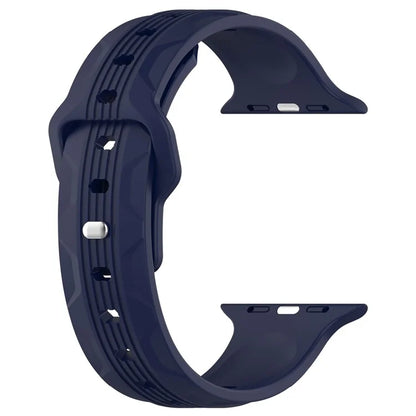 KALEBOL For Apple Watch Series 10 42mm / 9 8 7 41mm / SE (2023) SE (2022) SE 6 5 4 40mm / 3 2 1 38mm Silicone Watch Band Vertical Strip Texture