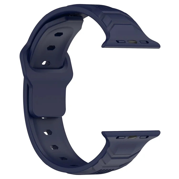 KALEBOL For Apple Watch Series 10 42mm / 9 8 7 41mm / SE (2023) SE (2022) SE 6 5 4 40mm / 3 2 1 38mm Silicone Watch Band Vertical Strip Texture