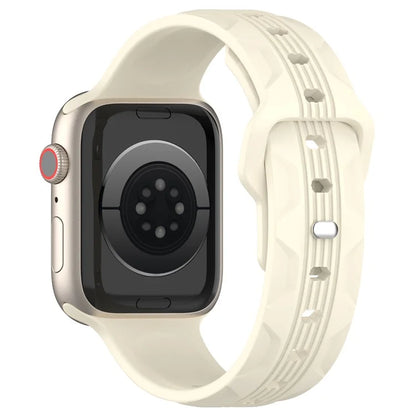 KALEBOL For Apple Watch Series 10 42mm / 9 8 7 41mm / SE (2023) SE (2022) SE 6 5 4 40mm / 3 2 1 38mm Silicone Watch Band Vertical Strip Texture