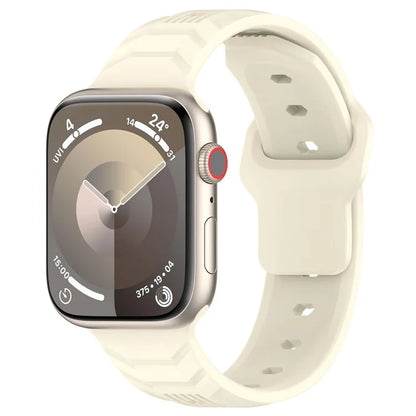 KALEBOL For Apple Watch Series 10 42mm / 9 8 7 41mm / SE (2023) SE (2022) SE 6 5 4 40mm / 3 2 1 38mm Silicone Watch Band Vertical Strip Texture