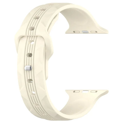 KALEBOL For Apple Watch Series 10 42mm / 9 8 7 41mm / SE (2023) SE (2022) SE 6 5 4 40mm / 3 2 1 38mm Silicone Watch Band Vertical Strip Texture