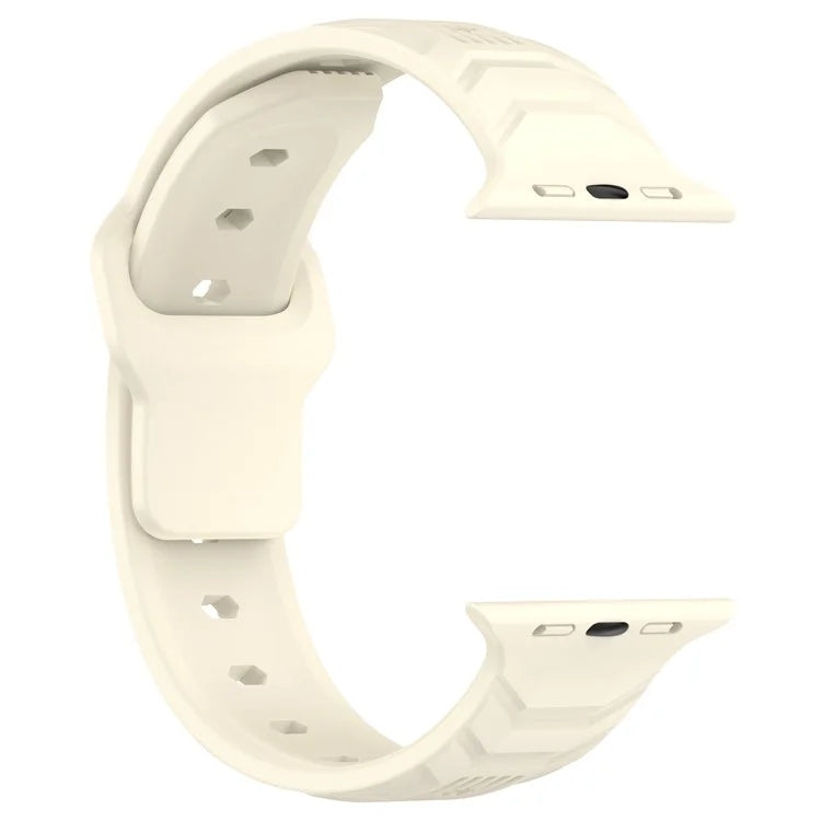 KALEBOL For Apple Watch Series 10 42mm / 9 8 7 41mm / SE (2023) SE (2022) SE 6 5 4 40mm / 3 2 1 38mm Silicone Watch Band Vertical Strip Texture