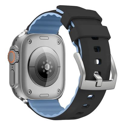 KALEBOL For Apple Watch 10 46mm / Ultra 2 / Ultra 49mm / 9 8 7 45mm / SE (2023) SE (2022) SE 6 5 4 44mm / 3 2 1 42mm Silicone Band Dual Color
