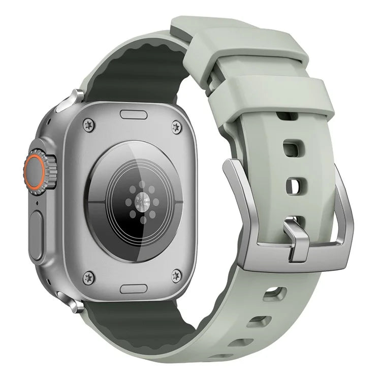 KALEBOL For Apple Watch 10 46mm / Ultra 2 / Ultra 49mm / 9 8 7 45mm / SE (2023) SE (2022) SE 6 5 4 44mm / 3 2 1 42mm Silicone Band Dual Color