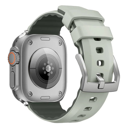 KALEBOL For Apple Watch 10 46mm / Ultra 2 / Ultra 49mm / 9 8 7 45mm / SE (2023) SE (2022) SE 6 5 4 44mm / 3 2 1 42mm Silicone Band Dual Color