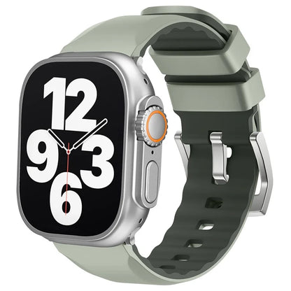 KALEBOL For Apple Watch 10 46mm / Ultra 2 / Ultra 49mm / 9 8 7 45mm / SE (2023) SE (2022) SE 6 5 4 44mm / 3 2 1 42mm Silicone Band Dual Color
