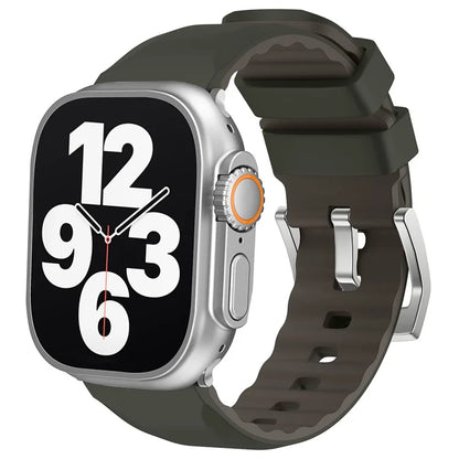 KALEBOL For Apple Watch 10 46mm / Ultra 2 / Ultra 49mm / 9 8 7 45mm / SE (2023) SE (2022) SE 6 5 4 44mm / 3 2 1 42mm Silicone Band Dual Color