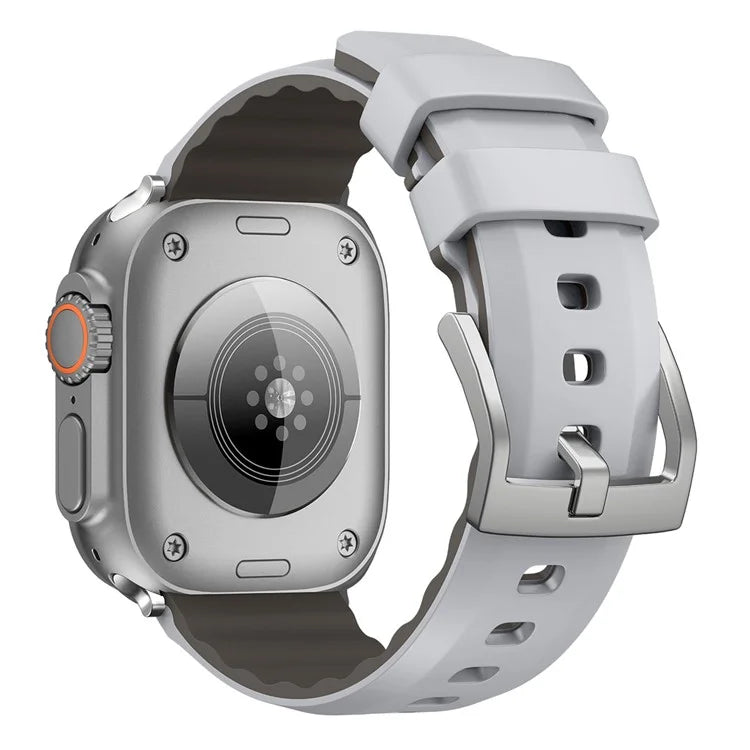 KALEBOL For Apple Watch Series 10 42mm / 9 8 7 41mm / SE (2023) SE (2022) SE 6 5 4 40mm / 3 2 1 38mm Watch Band Dual Color Silicone Strap