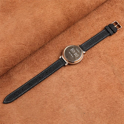 KALEBOL For Garmin Lily 2 Watch Band Linen Leather Adjustable Wrist Strap