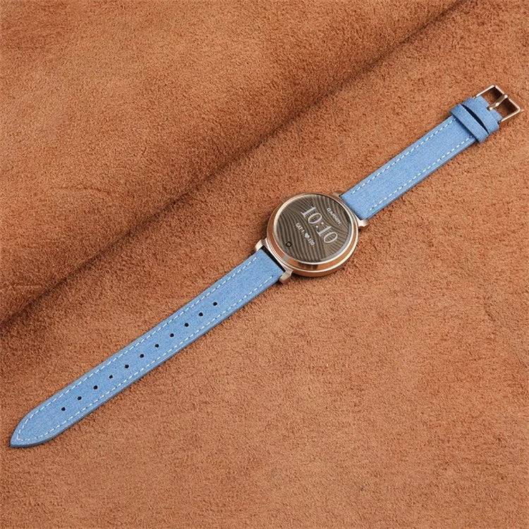 KALEBOL For Garmin Lily 2 Watch Band Linen Leather Adjustable Wrist Strap