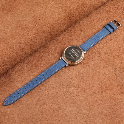 KALEBOL For Garmin Lily 2 Watch Band Linen Leather Adjustable Wrist Strap