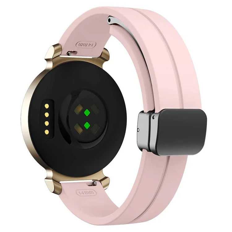 KALEBOL For Garmin Lily 2 Watch Strap Magnetic Buckle Silicone Wrist Band
