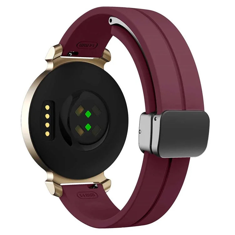 KALEBOL For Garmin Lily 2 Watch Strap Magnetic Buckle Silicone Wrist Band