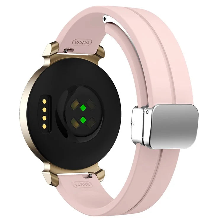 KALEBOL For Garmin Lily 2 Watch Strap Magnetic Buckle Silicone Wrist Band