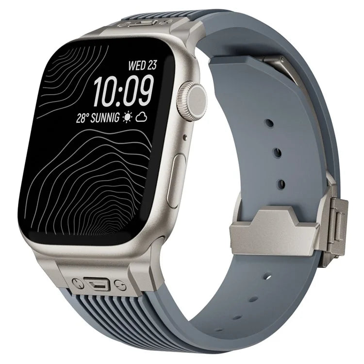 KALEBOL For Apple Watch 10 46mm / Ultra 2 / Ultra 49mm / 9 8 7 45mm / SE (2023) SE (2022) SE 6 5 4 44mm / 3 2 1 42mm Silicone Watch Band