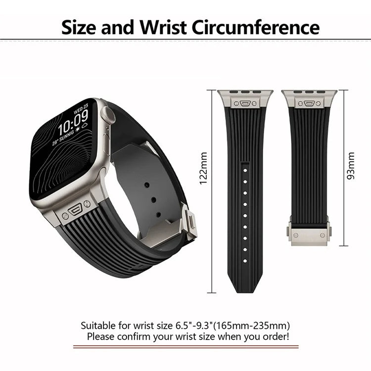 KALEBOL For Apple Watch 10 46mm / Ultra 2 / Ultra 49mm / 9 8 7 45mm / SE (2023) SE (2022) SE 6 5 4 44mm / 3 2 1 42mm Silicone Watch Band