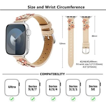 KALEBOL For Apple Watch 10 46mm / Ultra 2 / Ultra 49mm / 9 8 7 45mm / SE (2023) SE (2022) SE 6 5 4 44mm / 3 2 1 42mm Genuine Cow Leather Watch Band