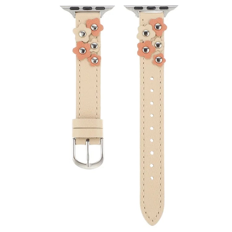 KALEBOL For Apple Watch Series 10 42mm / 9 8 7 41mm / SE (2023) SE (2022) SE 6 5 4 40mm / 3 2 1 38mm Genuine Cow Leather Watch Strap